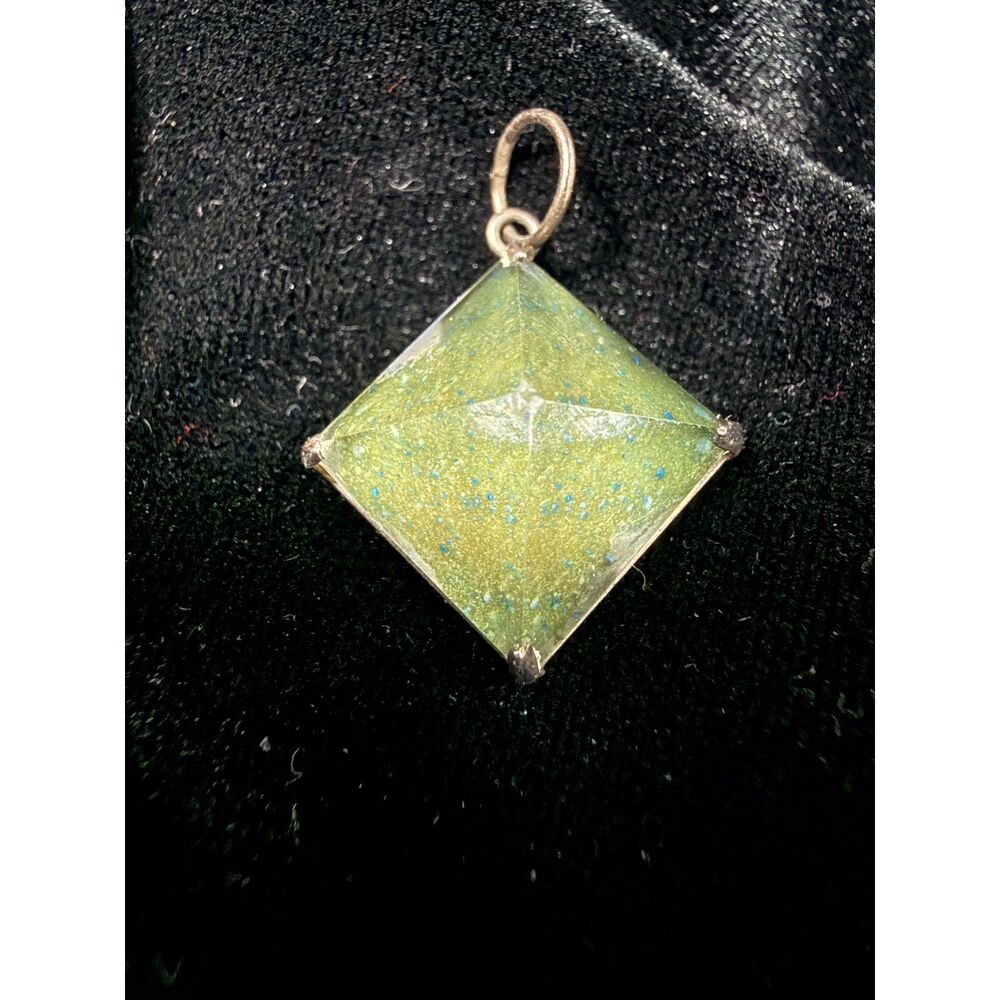 Pyramid Cut Artisan Resin Pendant